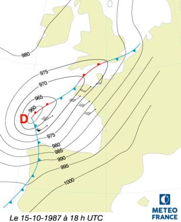 Image d'illustration pour La terrible tempête des 15 & 16 octobre 1987