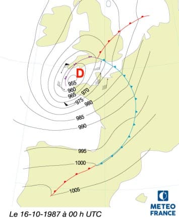 Image d'illustration pour La terrible tempête des 15 & 16 octobre 1987