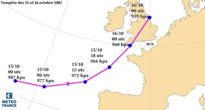 Image d'illustration pour La terrible tempête des 15 & 16 octobre 1987
