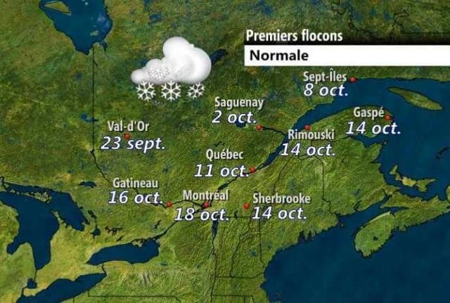Image d'illustration pour Premières neiges de la saison au Québec