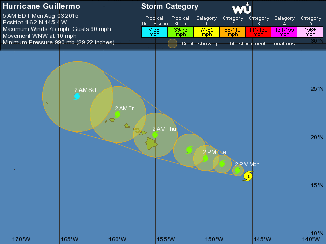 Image d'illustration pour Typhon Soudelor vers Taïwan et la Chine - Ouragan Guillermo vers Hawaï