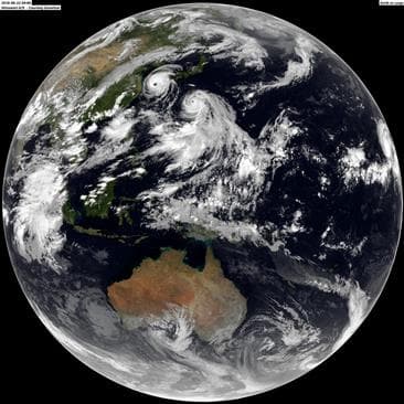 Image d'illustration pour Typhons Soulik (Corée) / Cimaron (Japon) & cyclone Lane (Hawaï)