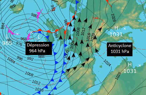 Image d'illustration pour Vent fort et risque de tempête sur la France