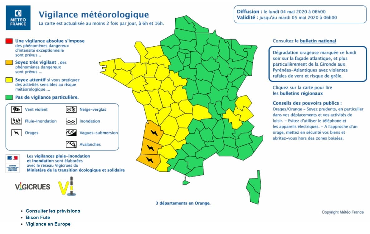 Image d'illustration pour Orages parfois forts et coup de galerne dans l’Ouest la nuit prochaine