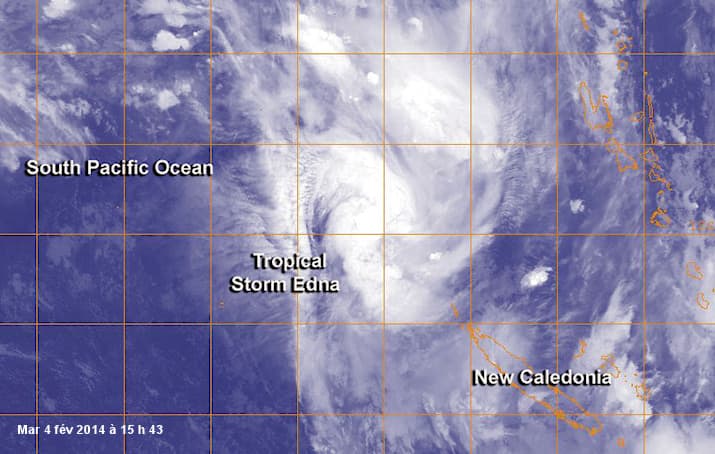 Image d'illustration pour Suivi de la dépression tropicale Edna en Nouvelle Calédonie